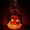 Halloween Michael Myers Pumpkin Statue LED Light Glowing Pumpkin Decoration Outdoor Resin Statue