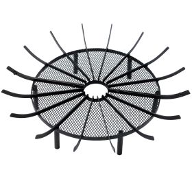 Fire Grate Log Grate Wrought Iron Fire Pit Round Spider Wagon Wheel Carbon frame