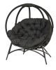 56 H x 45 W x 26 D Outdoor Black Overland Cozy Ball Chair with Cushion