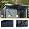 TC53BL 5ft x 3ft Outdoor Metal Storage Shed Transparent plate black