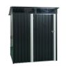 TC53BL 5ft x 3ft Outdoor Metal Storage Shed Transparent plate black