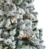 FCH 7.5ft Automatic Tree Structure PVC Material Green Flocking 350 Lights Warm Color 9 Modes With Remote Control 1450 Branches Christmas Tree