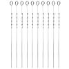 10Pcs BBQ Skewers 16" inch Kabob Skewers V-Shape Stainless Steel Shish Kebab Sticks Reusable Barbecue Skewers Set BBQ Grill Skewers