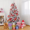 FCH 7.5ft Automatic Tree Structure PVC Material Green Flocking 350 Lights Warm Color 9 Modes With Remote Control 1450 Branches Christmas Tree