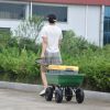 Folding car Poly Garden dump truck with steel frame, 10 inches. Pneumatic tire, 300 pound capacity, 75 liter truck body