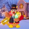 5ft 12W Turkey with Corn 7pcs LED Light Garden Turkey Decoration