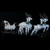 Reindeer & Sleigh Christmas Decoration 100 LEDs Outdoor Silver