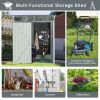 TC53W 5ft x 3ft Outdoor Metal Storage Shed Transparent plate white