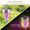 6Packs Solar Garden Lights Outdoor Solar Pathway Lights IP44 Water Resistant Landscape Lights