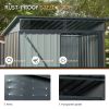 TC53BR 5ft x 3ft Outdoor Metal Storage Shed Transparent plate brown