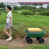 Folding car Poly Garden dump truck with steel frame, 10 inches. Pneumatic tire, 300 pound capacity, 75 liter truck body