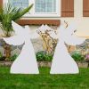 2pcs 36in PVC Angel Garden Angel Decoration White