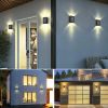 2-Pack LED Solar Street Light Sensor Outdoor Garden Yard Fence Wall Lamp Pathway