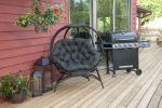 56 H x 45 W x 26 D Outdoor Black Overland Cozy Ball Chair with Cushion