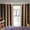 Bedroom Curtains Absolute Heat Insulation Chenille Vertical Striped Color Window