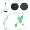 LED Solar Hummingbird Wind Chime Solar String Lights 6 LEDs Color-Changing IP65 Waterproof Decorative Lamp