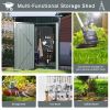 TC53BL 5ft x 3ft Outdoor Metal Storage Shed Transparent plate black