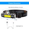 2 Packs Rechargeable Headlamp IPX4 Waterproof Headlight Flashlight