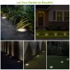 Solar LED Disk Lights IP44 Water-Resistant Light Sensor Lawn Light Auto On/Off Light Built in for Garden Yard Deck Path