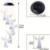 1pc Solar Powered Wind Chimes With Led Light Home Decoration Garden Decoration Angel Pattern Decoration