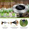 4pcs Solar Ground Light Waterproof Buried Light In-Ground Path Deck Lawn Patio Light 4LED