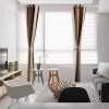 Bedroom Curtains Absolute Heat Insulation Chenille Vertical Striped Color Window