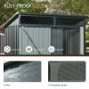 TC53G 5ft x 3ft Outdoor Metal Storage Shed Transparent plate Gray