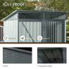 TC53W 5ft x 3ft Outdoor Metal Storage Shed Transparent plate white
