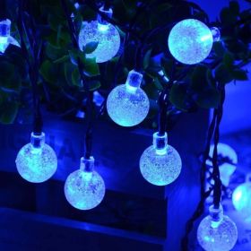 Remote Control Usb Bubble Ball Outdoor Holiday Decoration String Lights (Option: Warm white60)