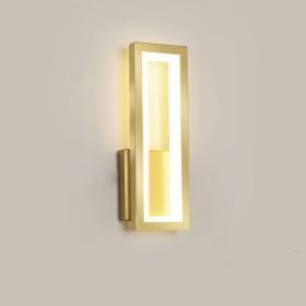 Personality Corridor Wall Light Modern Simple Living Room Background (Option: Gold S-White light)