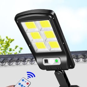 Solar Wall Light IP67 Waterproof High-brightness Solar Light (Option: Black-120COB-1PCS)