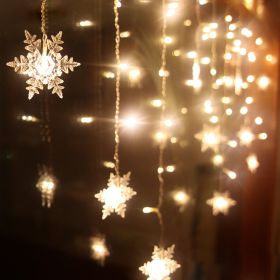 LED ice bar lamp snowflake hanging (Option: Warm white-3.5m-US 110V)