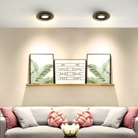 Square Round LED Embedded Elephant Trunk Lamp Living Room Ceiling Corridor Spotlight (Option: Black 10W opening95mm-Single head round-4000K)