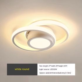Minimalist Aisle Ceiling Lamp Corridor (Option: White Round-White Light)