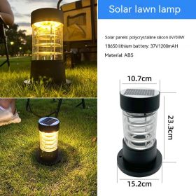 LED Lawn Lamp Outdoor Waterproof Solar Floor Lamp (Option: Economy ABS solar lawn light)