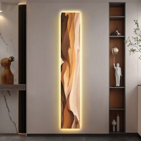 Abstract Entryway Decorative Painting Led Ambient Sense Light (Option: Colour border A-Crystal porcelain craft crysta-120x20)
