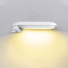 Household Outdoor Human Sensing LED Solar Wall Lamp (Option: White shell warm light)
