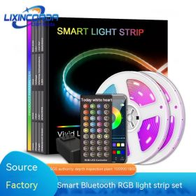 Bluetooth Intelligent Decorative Atmosphere Light Strip (Option: 5 M 150 Lamp Waterproof IP65-40 Button British Standard)