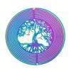 1pc Colorful Tree Of Life Wind Chime Spinner Laser Cut 3D Stainless Steel Sequins Garden Reflective Pendant Bird Scare Repeller, 3.94inch