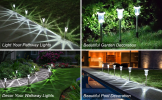 Solar Pathway Lights, Solar Garden Lights Outdoor White, Waterproof Led Path Lights for Yard, Patio, Landscape, Walkway