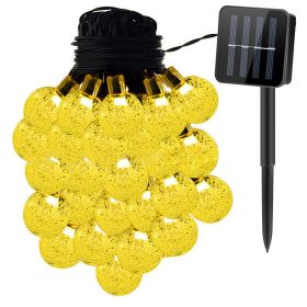 Globe String Solar Lights 30 Ball LED Fairy Solar Lamps 8 Lighting Modes IP65 Waterproof Decorative Lamp (Light Color: Warm)