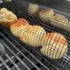 1PCS Rolling Grilling Basket - Round Stainless Steel BBQ Grill Mesh