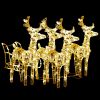 Reindeers & Sleigh Christmas Decoration 240 LEDs Acrylic