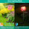 2 Packs Solar LED Chrysanthemum Lights Solar Powered Garden Flower Stake Lamp