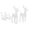 Reindeers & Sleigh Christmas Decoration 240 LEDs Acrylic