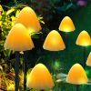 LED Outdoor Solar Garden Lights Waterproof Mushroom String Lawn Lamps Cute Fairy Light Landscape Lamp Path Yard Lawn Patio Decor