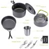 Outdoor set of pots and pans 2-3 people camping teapot cutlery set three sets of cookware