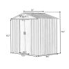 Patio 6ft x4ft Bike Shed Garden Shed; Metal Storage Shed with Lockable Door; Tool Cabinet with Vents and Foundation for Backyard; Lawn; Garden