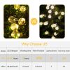 Globe String Solar Lights 30 Ball LED Fairy Solar Lamps 8 Lighting Modes IP65 Waterproof Decorative Lamp