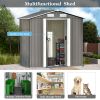 Patio 6ft x4ft Bike Shed Garden Shed; Metal Storage Shed with Lockable Door; Tool Cabinet with Vents and Foundation for Backyard; Lawn; Garden